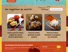 Tablet Screenshot of pomme-ariane.com